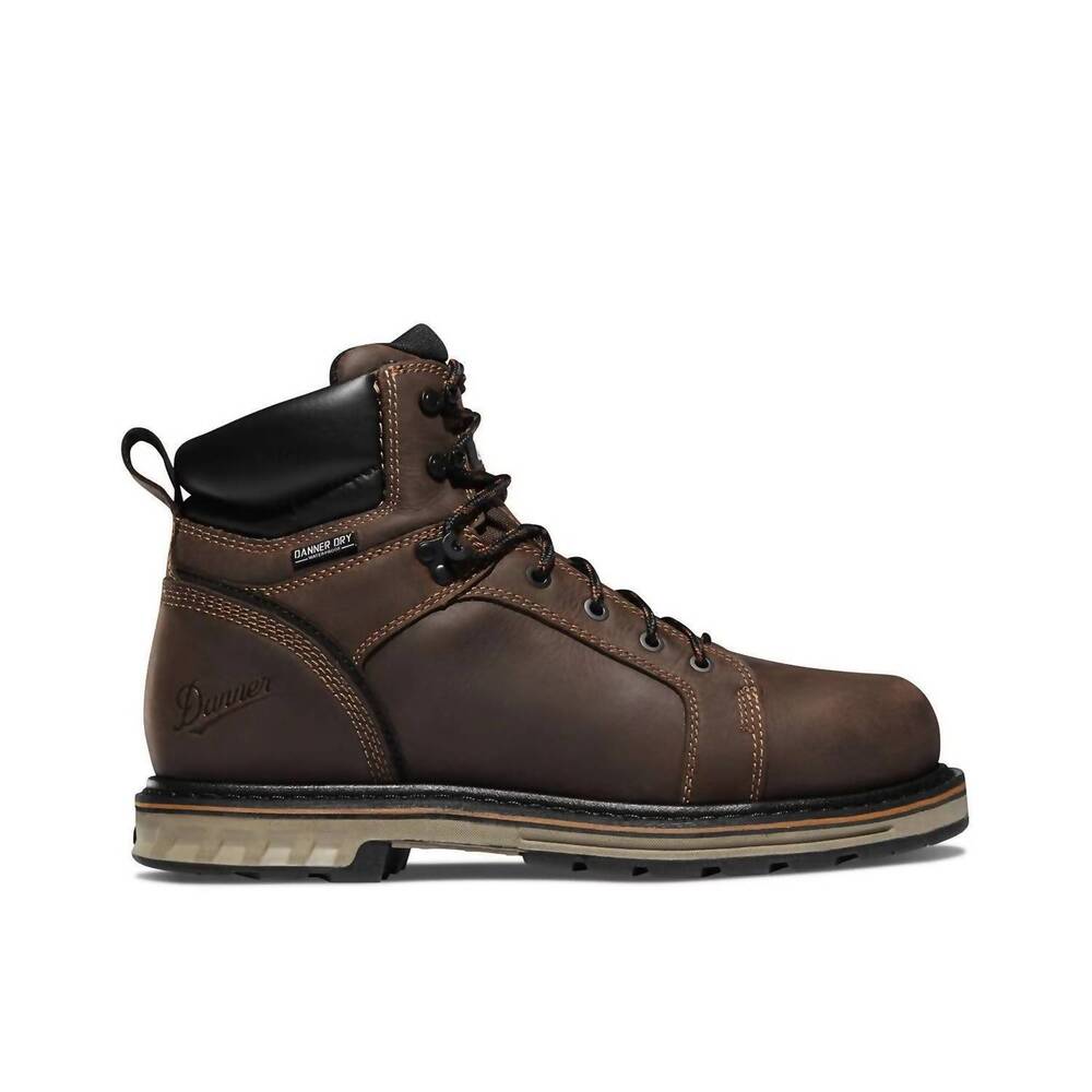 NEW DANNER men's steel yard steel toe work boots in brown